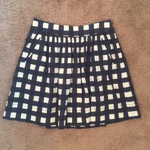 Banana Republic Blue and White Gingham Skirt